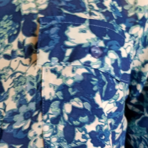 Ambiance Apparel 3/4 Sleeves Sheer Blouse - Picture 4 of 7